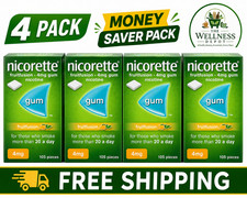 Nicorette Fruitfusion 4mg Nicotine Gum 105 Pieces x 4 Pack   420 Pieces Total
