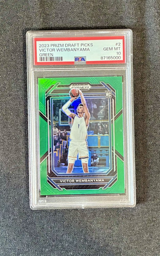 2023 Prizm Draft Picks Victor Wembanyama Green Rookie Card - PSA 10 Gem Mt