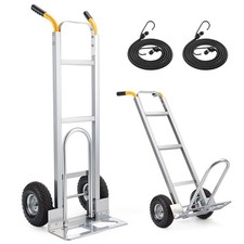 Aluminum Hand Truck Dolly Cart with 10" Pneumatic Tire,Hand Trucks Heavy Duty...