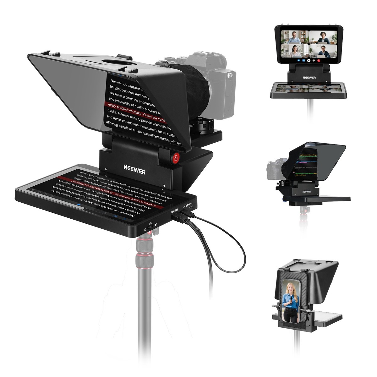 NEEWER X11 11in Teleprompter with Monitor for Windows MacOS Camera