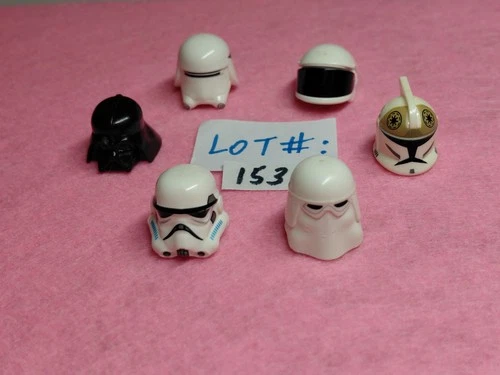 Lego Star Wars HELMET Lot of 6: Clone Trooper Mandalorian - Minifigures Lot# 153