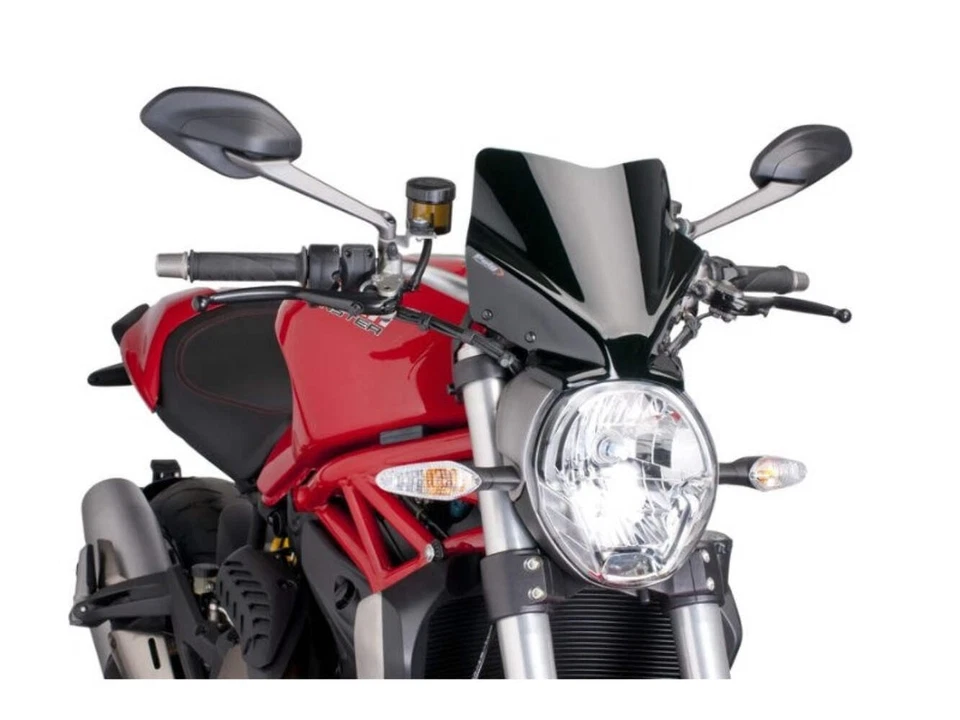 Tela esportiva Puig nova geração fumaça escura para Ducati Monster 1200 S (14-20) - Imagem 4 de 4