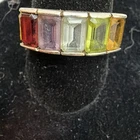 Vintage 5 Stone Sterling Silver .925 Mothers Ring - Size 6 Clean