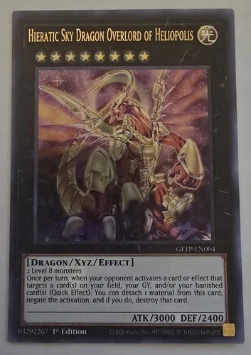Hieratic Sky Dragon Overlord Of Heliopolis GFTP-EN004 -1st Edition-Ultra Rare NM