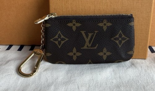 Authentic LOUIS VUITTON Monogram Canvas Key Cles Pochette Coin Wallet
