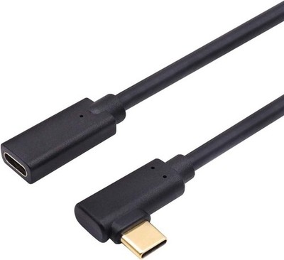 QiCheng&LYS USB-C 3.1 USB C Verlängerungskabel Pass Video Daten Audio (Ellenbogen 1 m) UK