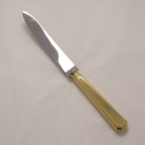grecian design sheffield gold plated cutlery grapefruit knife 8"