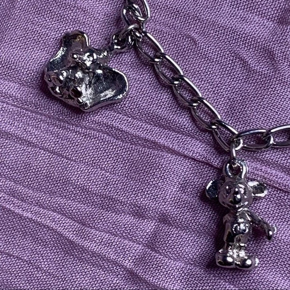 Pulsera vintage Disney niños plata encanto usado en excelente estado Mickey Minnie Dumbo Foto 3 de 4