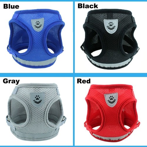Cat Dog Harness Pet Puppy Adjustable Reflective Vest Walking Lead Mesh Polyester - Picture 6 of 20