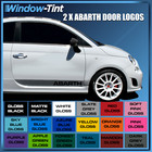 FIAT ABARTH 500 595 695 SIDE DOOR DECAL STICKER SET OF 2 TWIN AIR POP 18 COLOURS