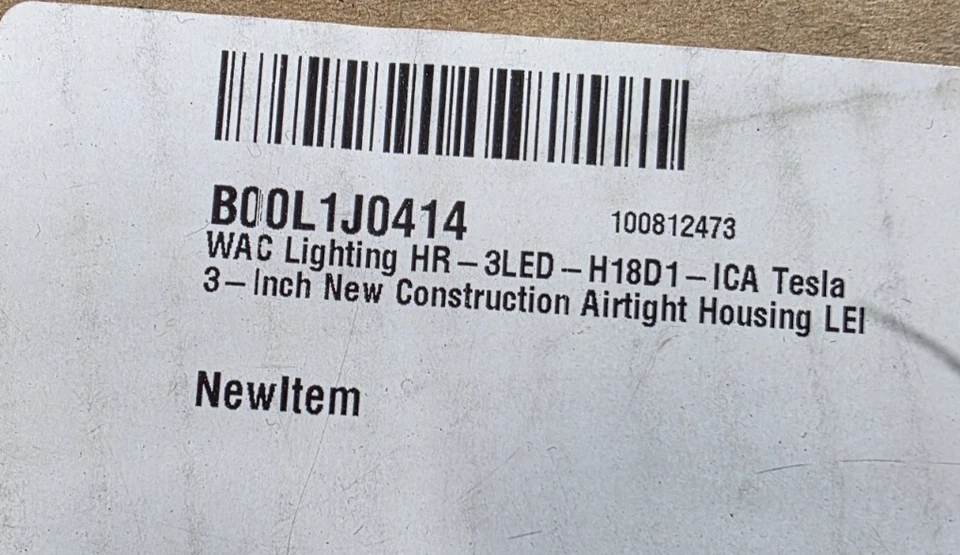 WAC Lighting HR-3LED-H18D1-ICA Tesla 3 英寸全新建筑密封外壳... — 第 2/4 张图片