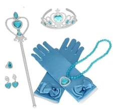 Snow Queen Long Sleeve Princess Elsa Frozen Costume Halloween Party Girls Dress