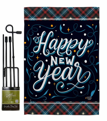 Bring New Year Garden Flag Winter Decorative Small Gift Yard House Banner - Imagen 7 de 17