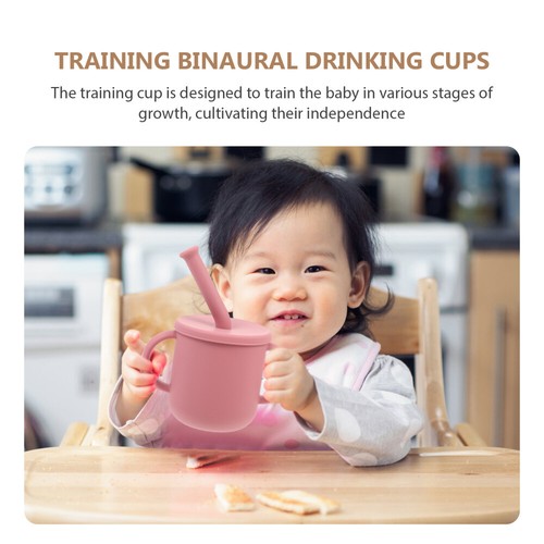 Children's Waterproof Cup with Lid Silicone Drinking Training Toddler - Picture 9 of 12