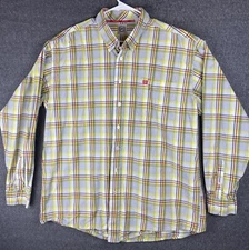 Cinch Shirt Mens XL Cowboy Western Multicolor Plaid Long Sleeve Button Down