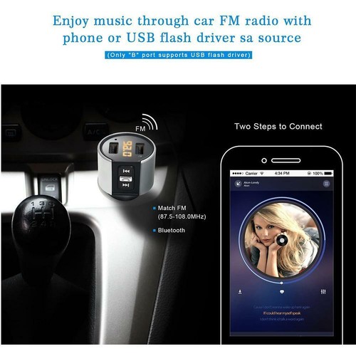 1x Fashion Bluetooth Transmitters In-Car MP3 FM Wireless Transmitter Car NICE - Picture 5 of 9