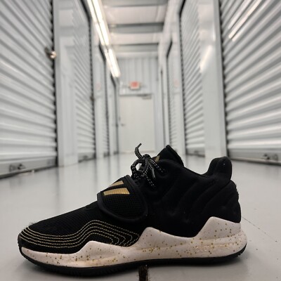 Adidas Deep Threat FV8633 Black Gold Basketball Shoes Sneakers