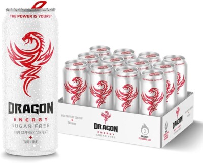 Dragon Energy Sugar Free Energy Drink 12 x 500ml - Kostenlose Lieferung Limited Edition