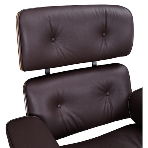 Premium EAMS Lounge Chair and Ottoman Genuine Leather Armchair with Footstool - Picture 46 of 56