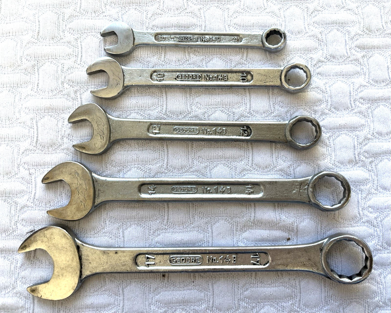 5-Piece GEDORE No.14, 12 Pt. COMBO SAE Drop Forged Wrenches  Made in India