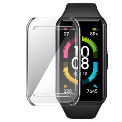 Full Coverage Electroplating TPU Watch Case Transparent für Huawei Band 7 Cover 