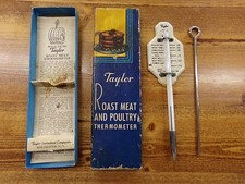 Vintage Taylor Roast Meat and Poultry Thermometer in Box Made in USA