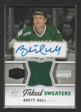 2014-15 SP Game Used Inked Sweaters Brett Hull 15/25 Auto Jersey