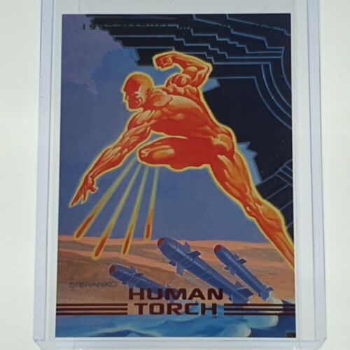 1993 MARVEL MASTERPIECES #2 HUMAN TORCH - Picture 1 of 2