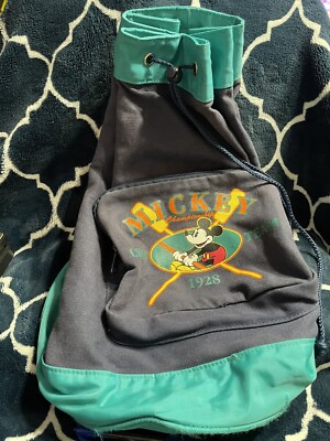 Vintage Disney Mickey Mouse Backpack Championship Crew Team 28