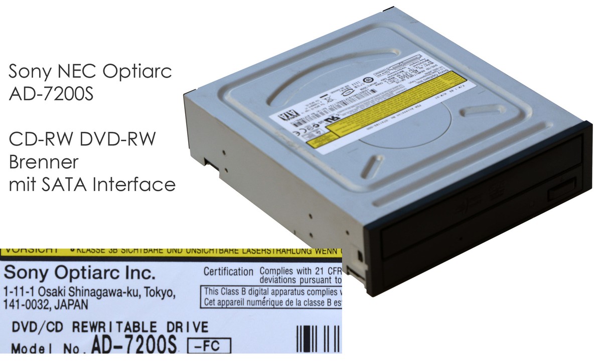 SONY NEC OPTIARC AD-7200S SATA CD-RW DVD-RW/+RW DVD+R DRIVE BLACK PX-15 SONY NEC OPTIARC AD-7200S SATA CD-RW DVD-RW/+RW DVD+R DRIVE BLACK PX-15