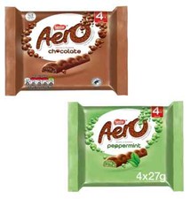Aero Bubbly Bar 108g milk chocolate flavors Peppermint multiple to choose