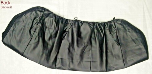 UNIVERSAL Black Leather Look CAR Seat Cover INTERIOR FRONT + REAR + HEADRESTS - Picture 6 of 8