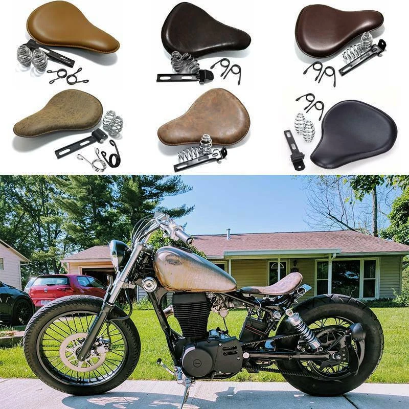 Para Harley Softail FLSTS Heritage Springer Bobber Motocicleta Asiento Solo Muelle EE. UU. Foto 3 de 4