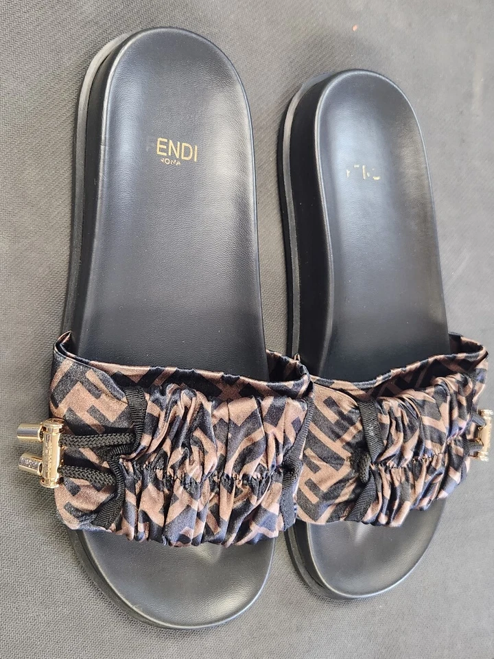 FENDI FEEL - DIAPOSITIVAS MARRONES (DDP005377) Foto 3 de 4