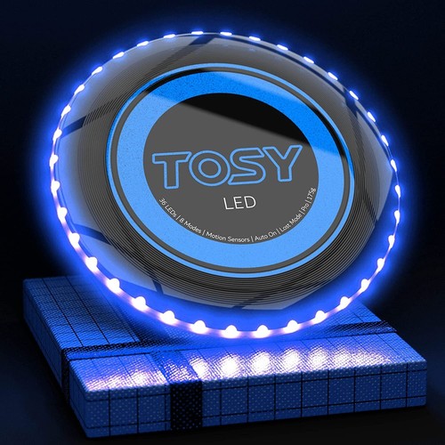 LED Flying Disc Frisbee Extremely Bright Auto Light Up Smart Mode ...