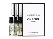 CHANEL COROMANDEL EDP 1.5ml .05fl oz x 3 PERFUME COLOGNE SPRAY SAMPLE VIALS