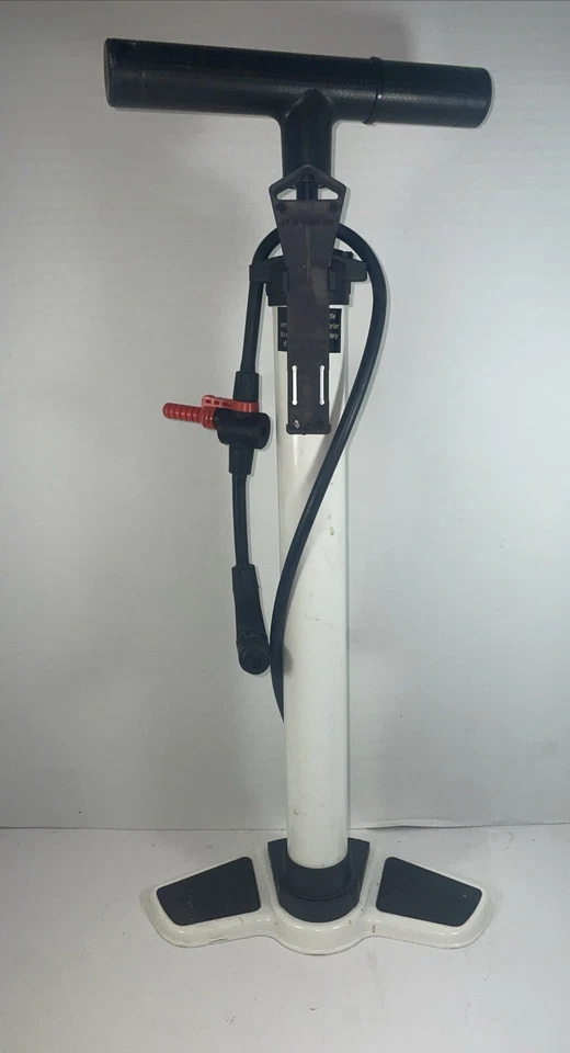 Bomba de piso Zefal All Sport de alto volumen 100 PSI blanca/azul bicicleta bola bomba de aire en muy buena condición Foto 2 de 3