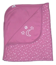 Gymboree Outlet 2018 Pink Mauve Moon Stars Baby Blanket Security Lovey