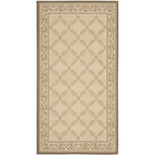SAFAVIEH Outdoor CY7107-79A21 Courtyard Beige / Dark Beige Rug - Picture 5 of 12