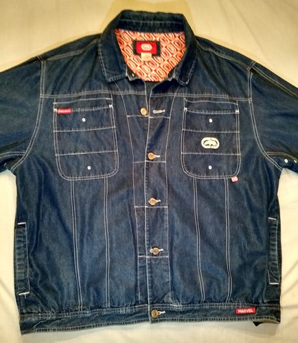 ECKO UNLTD Fantastic Four Jean Jacket Denim Coat XXXL (3XL) Y2K with Comic Book! - Picture 10 of 24