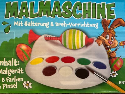 2 x Oster-Malmaschine inkl. 8 Farben zum Ostereier bemalen - Eierfarbe Ostern