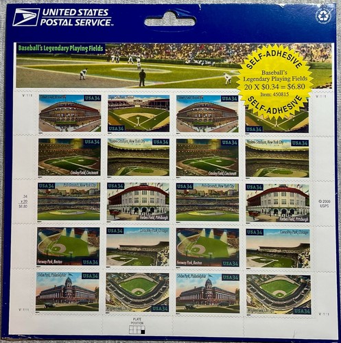 USPS - 1996,2000 - Baseball Fields, Football Coaches - 2 Panes - $13.20 FV - New - Picture 2 of 3