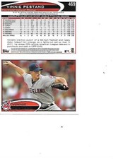 Vinnie Pestano 2012 Topps Baseball Card #469 Cleveland Indians 2 card lot