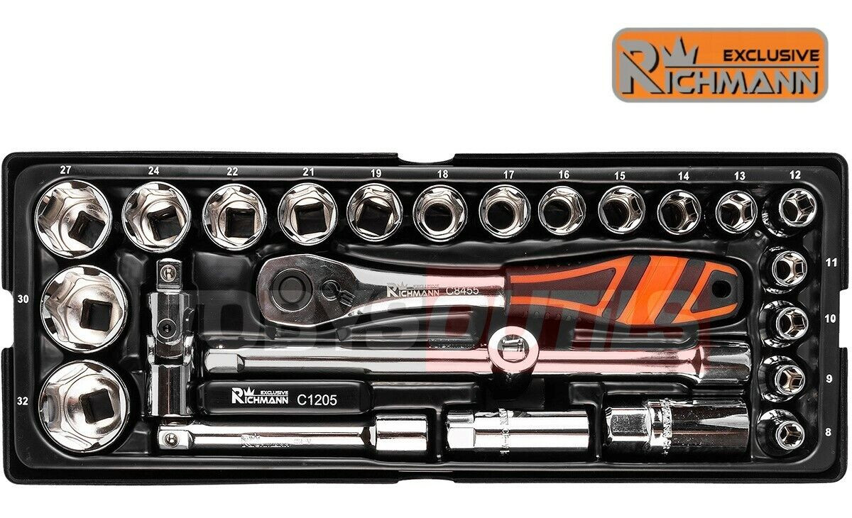 Douilles 6pans 8-32mm RICHMANN C1205 avec profil anti-ripage