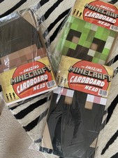 Jinx Minecraft Cardboard Steve Head Fast Uk For Sale Ebay