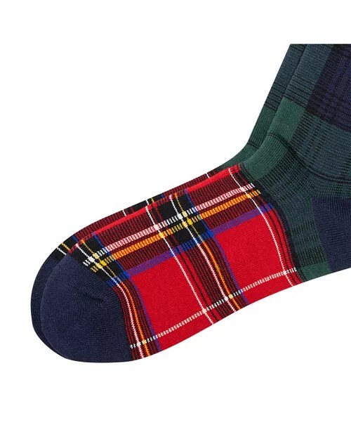 PONY ?》?RARA Calzini Caldi Uomo Polo Ralph Lauren Plaid Tartan Orso Patchwork Preparazione ?️