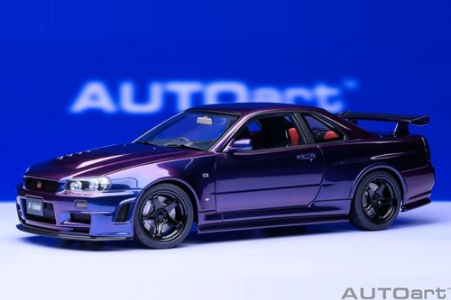 AUTOart 1/18 NISSAN SKYLINE NISMO R34 GT-R Z-tune Midnight Purple III 77464 New - Picture 4 of 10