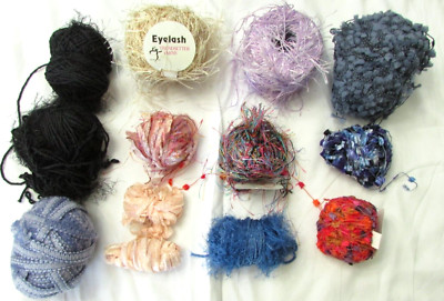TRENDSETTER EYELASH FLORA & SHADOW MULTICOLOR CRAFT YARN 13 CT LOT NWT #7 CR31