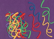 CONFETTI STREAMERS die cuts scrapbook cards