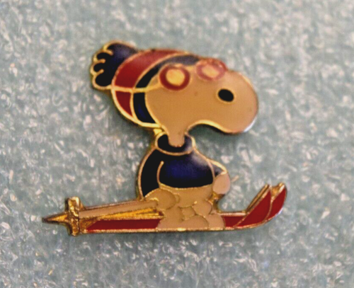 Spilla da sci blu Snoopy vintage - Foto 1 di 3